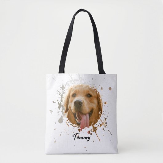 Custom Pet Photo Tote — Personalized Double-Sided Tote Bag (Voorkant)