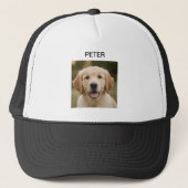 Custom Pet Photo Trucker Hat Personalized Dog  (Voorkant)