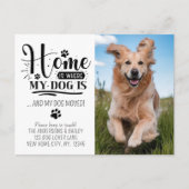 Custom Pet Photo Weve Verplaatst Nieuw Adres Hond  Aankondigingskaart (Voorkant)