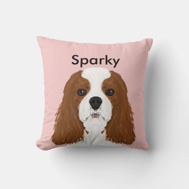 Custom Pet Pillow Cavalier King Charles Spaniel Kussen (Voorkant)