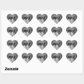 Custom Pet Portrait Heart Sticker (Vel)