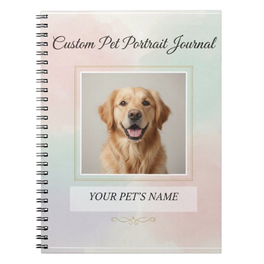 Custom Pet Portrait Journal – Personalized Noteboo Notitieboek (Voorkant)