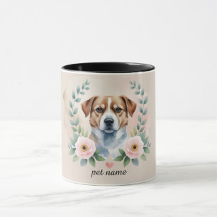 Custom Pet Portrait Mok – Gepersonaliseerde hond o