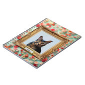 Custom Pet Portrait Notebook – Your Cat in a Frame Notitieboek (Linkerzijde)