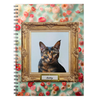 Custom Pet Portrait Notebook – Your Cat in a Frame Notitieboek