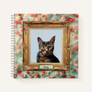 Custom Pet Portrait Notebook – Your Cat in a Frame Notitieboek