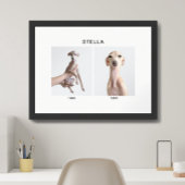 Custom Pet Portrait | Then and Now Poster