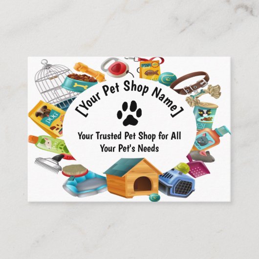 Custom Pet Shop Visitekaartje (Voorkant)