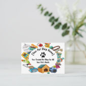 Custom Pet Shop Visitekaartje (Staand voorkant)