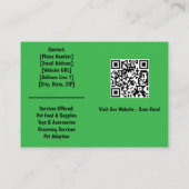 Custom Pet Shop Visitekaartje (Achterkant)