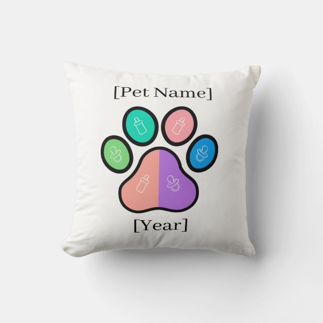 Custom Pet Sibling Baby Bodysuit - New Big Brother Kussen (Voorkant)