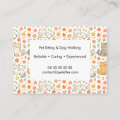 Custom Pet Sitter Business Card with Photo Visitekaartje (Achterkant)