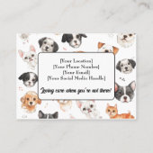 Custom Pet Sitter Visitekaartje met Foto & Naam (Achterkant)