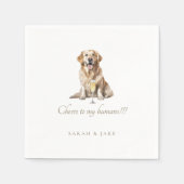 Custom Pet Wedding Cheers to my Humans Cocktail Servet (Voorkant)