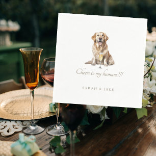 Custom Pet Wedding Cheers to my Humans Cocktail Servet