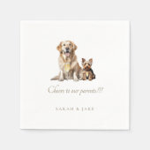 Custom Pet Wedding Cheers to our Parents Napkins Servet (Voorkant)
