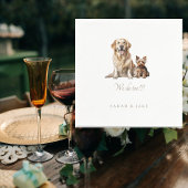 Custom Pet Wedding Napkins III Servet