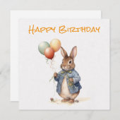 Custom Peter het konijn Gelukkige verjaardag (Voorkant / Achterkant)