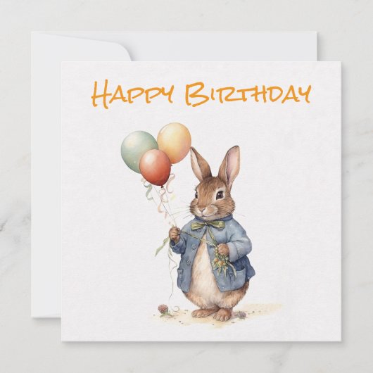 Custom Peter het konijn Gelukkige verjaardag (Voorkant)
