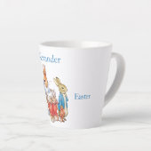 Custom Peter the rabbit My First Easter Latte Mok (Rechterhoek)