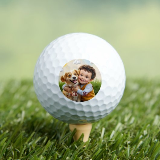 Custom Pets Kids Funny Party Personalized Golfballen (Insitu Shirt)