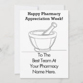 Custom Pharmacy Appreciation Week Kaart (Voorkant)