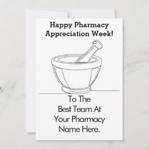 Custom Pharmacy Appreciation Week Kaart