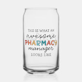 Custom Pharmacy Manager Geweldige Funny Blikvorm Glas (Voorkant)