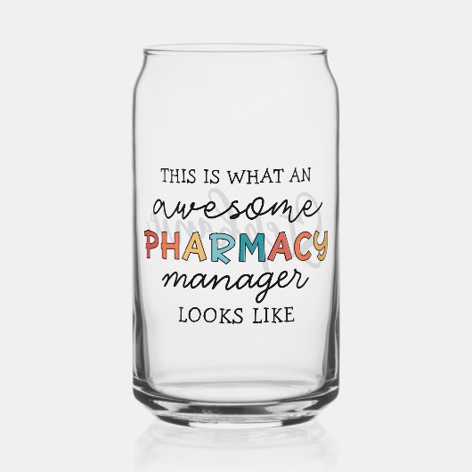 Custom Pharmacy Manager Geweldige Funny Blikvorm Glas (Voorkant)