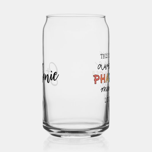 Custom Pharmacy Manager Geweldige Funny Blikvorm Glas (Rechts)