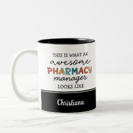 Custom Pharmacy Manager Geweldige Funny Tweekleurige Koffiemok
