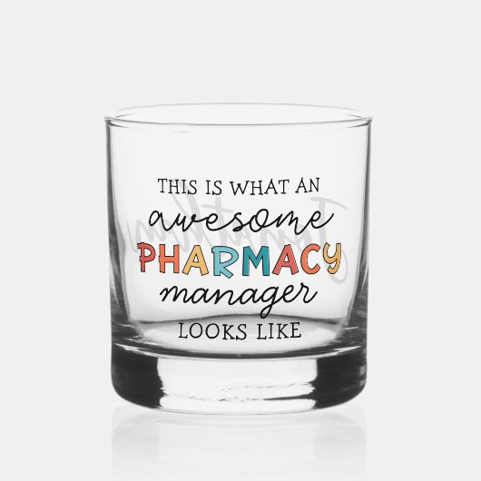 Custom Pharmacy Manager Geweldige Funny Whisky Glas (Voorkant)