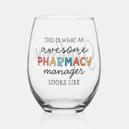 Custom Pharmacy Manager Geweldige Funny Wijnglas Zonder Voet