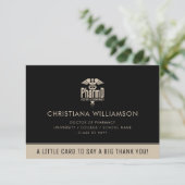 Custom PharmD Doctor of Pharmacy Graduation Party Bedankkaart (Staand voorkant)