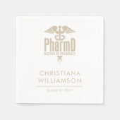 Custom PharmD Doctor of Pharmacy Graduation Party Servet (Voorkant)