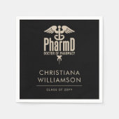Custom PharmD Doctor of Pharmacy Graduation Party Servet (Voorkant)