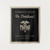 Custom PharmD Doctor of Pharmacy Graduation Party Wandkleed (Voorkant)
