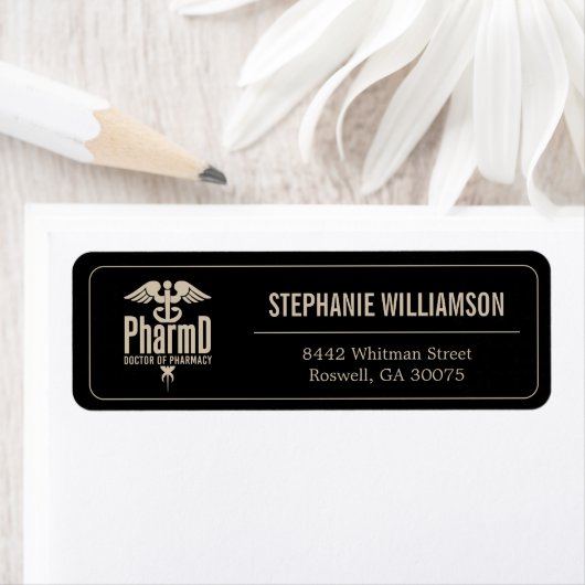 Custom PharmD Doctor of Pharmacy Retouradres Etiket (Insitu)