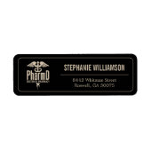 Custom PharmD Doctor of Pharmacy Retouradres Etiket (Voorkant)