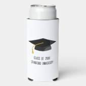 Custom PhD Doctoraat Afstudeerfeest Seltzer Blikjeskoeler (Seltzer Achterkant)