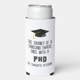 Custom PhD Doctoraat Afstudeerfeest Seltzer Blikjeskoeler
