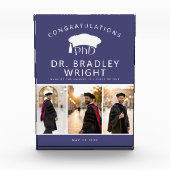 Custom PhD Doctoral Grad Hat Doctoral Graduation Fotoblokken (Voorkant)