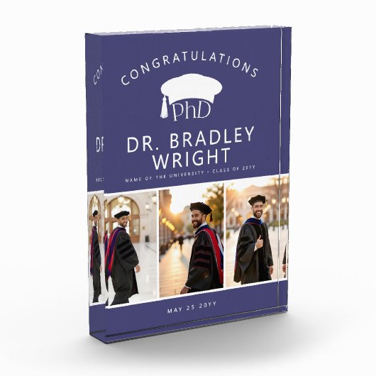 Custom PhD Doctoral Grad Hat Doctoral Graduation Fotoblokken (Links)