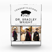 Custom PhD Doctoral Grad Hat Doctoral Graduation Fotoblokken (Voorkant)