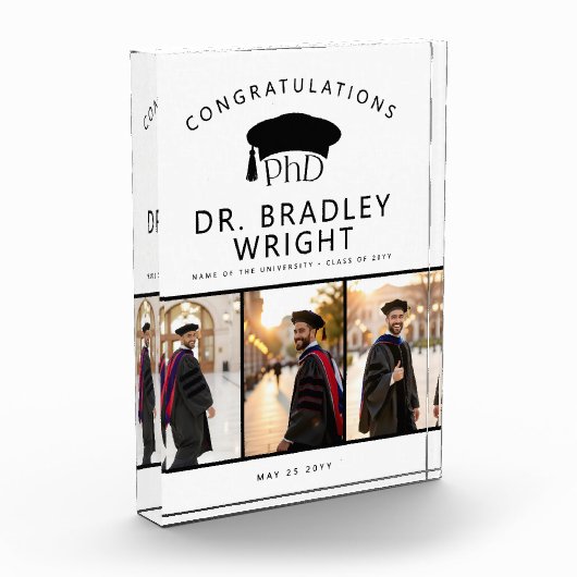 Custom PhD Doctoral Grad Hat Doctoral Graduation Fotoblokken (Links)