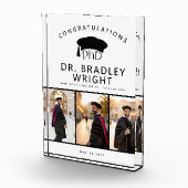 Custom PhD Doctoral Grad Hat Doctoral Graduation Fotoblokken (Rechts)