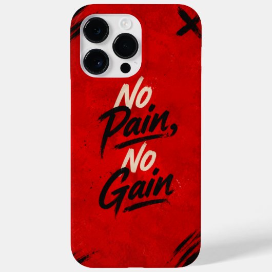 Custom Phone Case No Pain, No Gain (Achterkant)