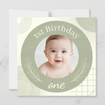 Custom Photo 1st Birthday - Personalized Magnetic 