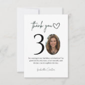 Custom Photo 30th Birthday Thank You Card Bedankkaart (Voorkant)