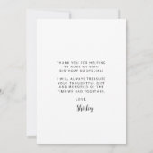 Custom Photo 90th Birthday Party Black Script Bedankkaart (Achterkant)